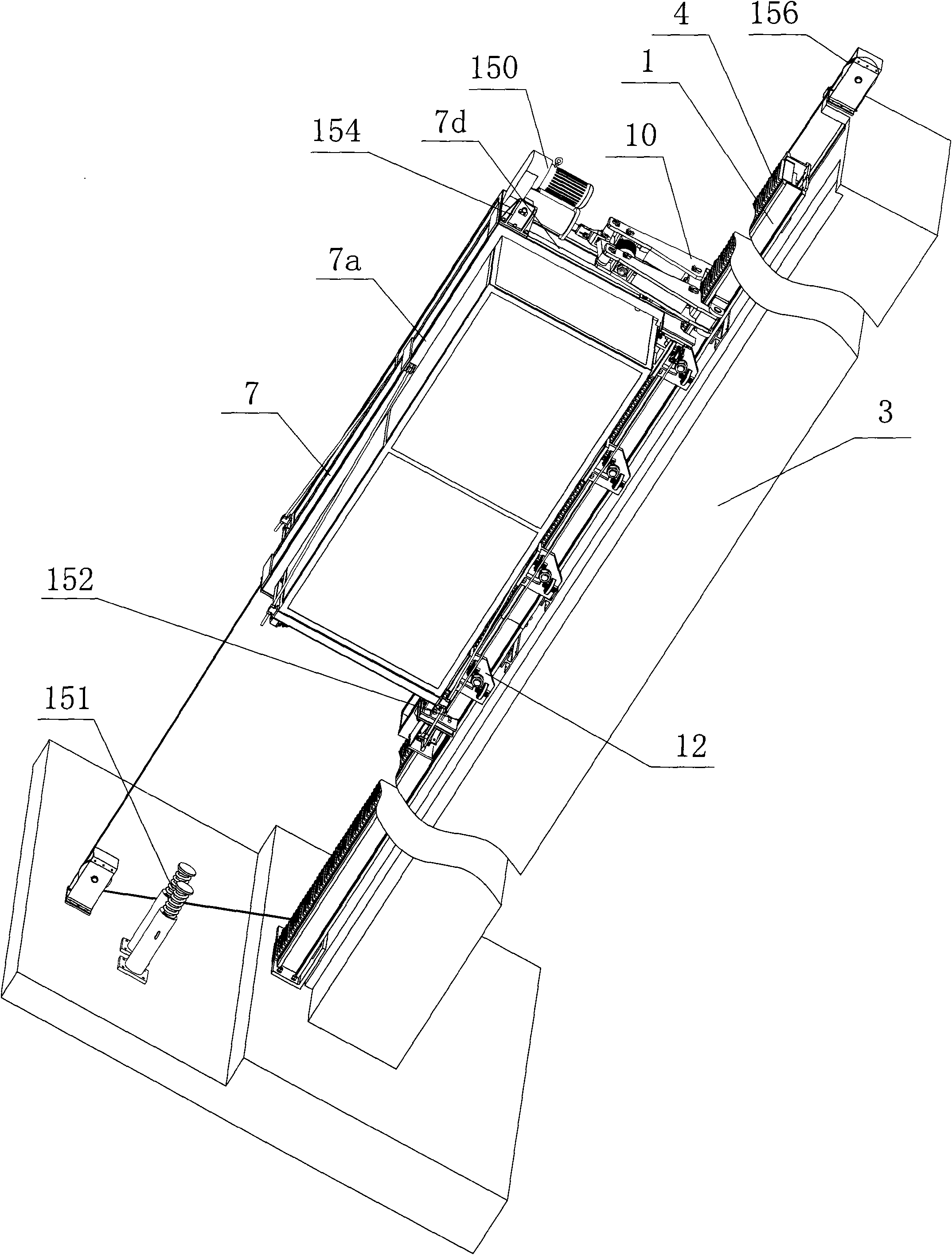 Rope-free hoister with force increasing mechanism brake