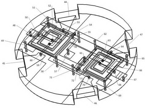 Power dividing phaser for four-arm helical antenna feed