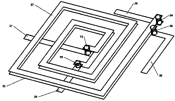 Power dividing phaser for four-arm helical antenna feed