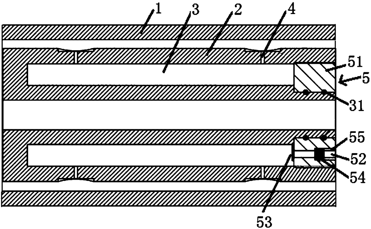 Gas bearing device for free piston type refrigerating machine