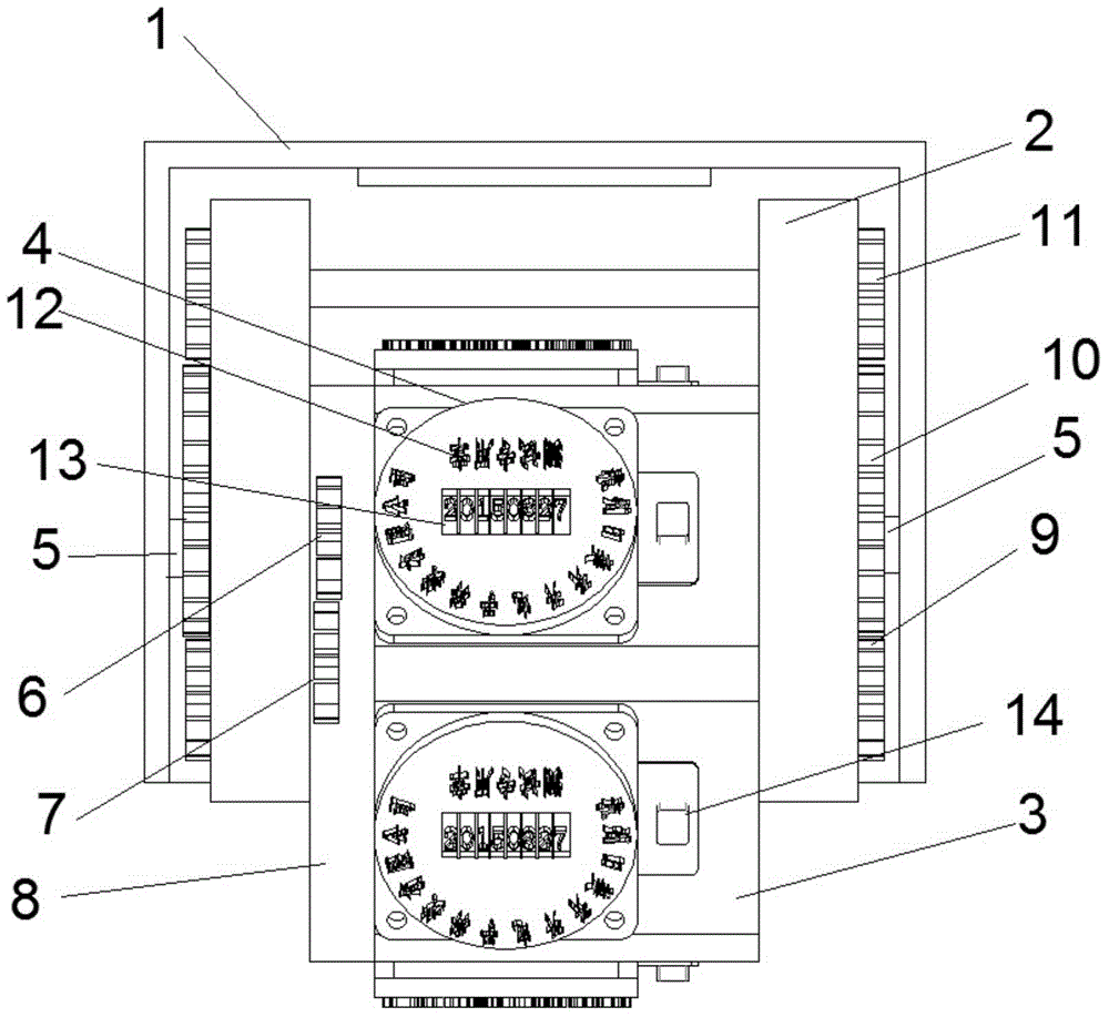 Multiple stampers and automatic date adjusting device thereof