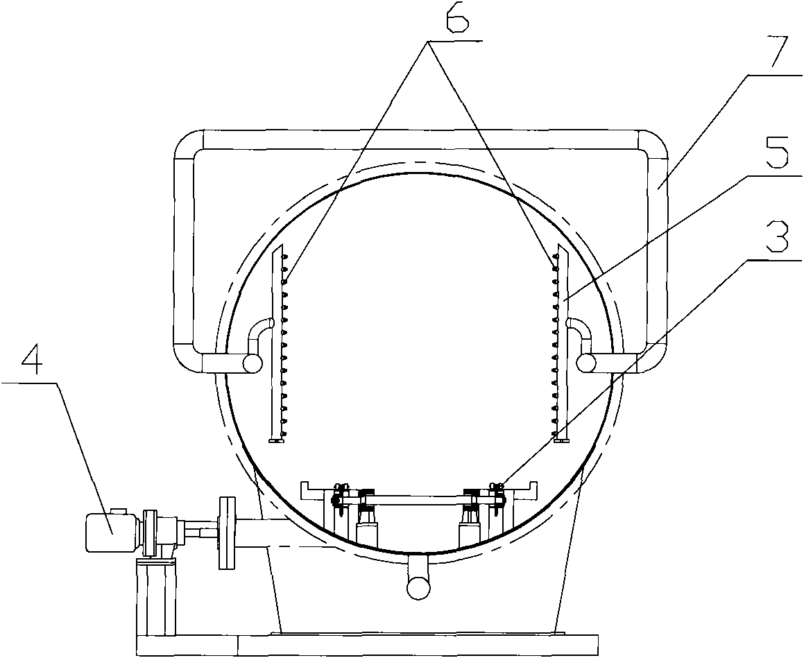 Side-spraying cooling tank