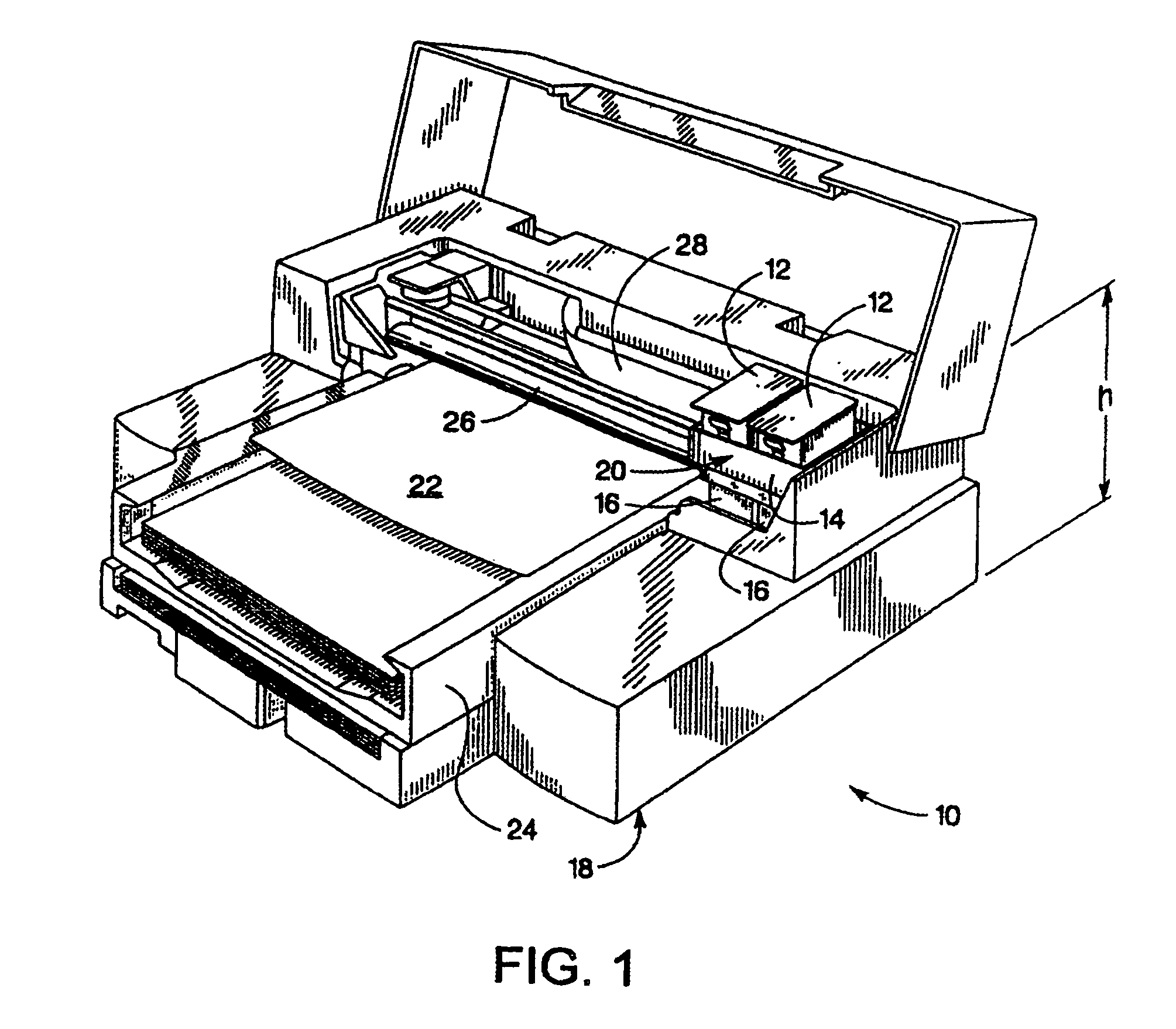 Fluid interconnect in a replaceable ink reservoir for pigmented ink