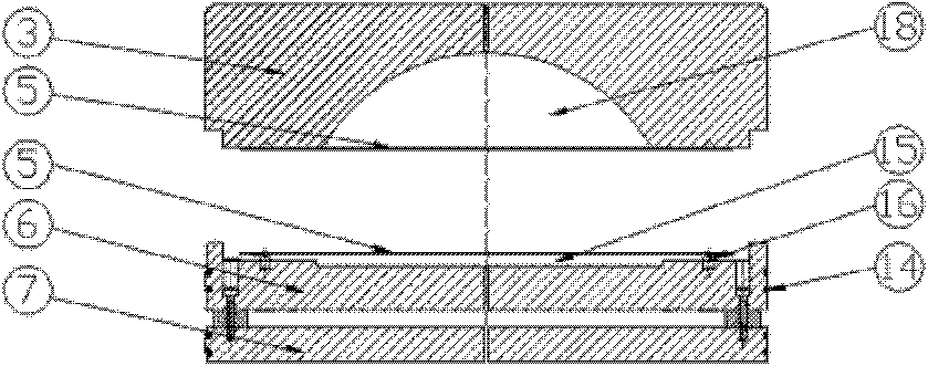 High-pressure gradual change forming device for inside of sheet