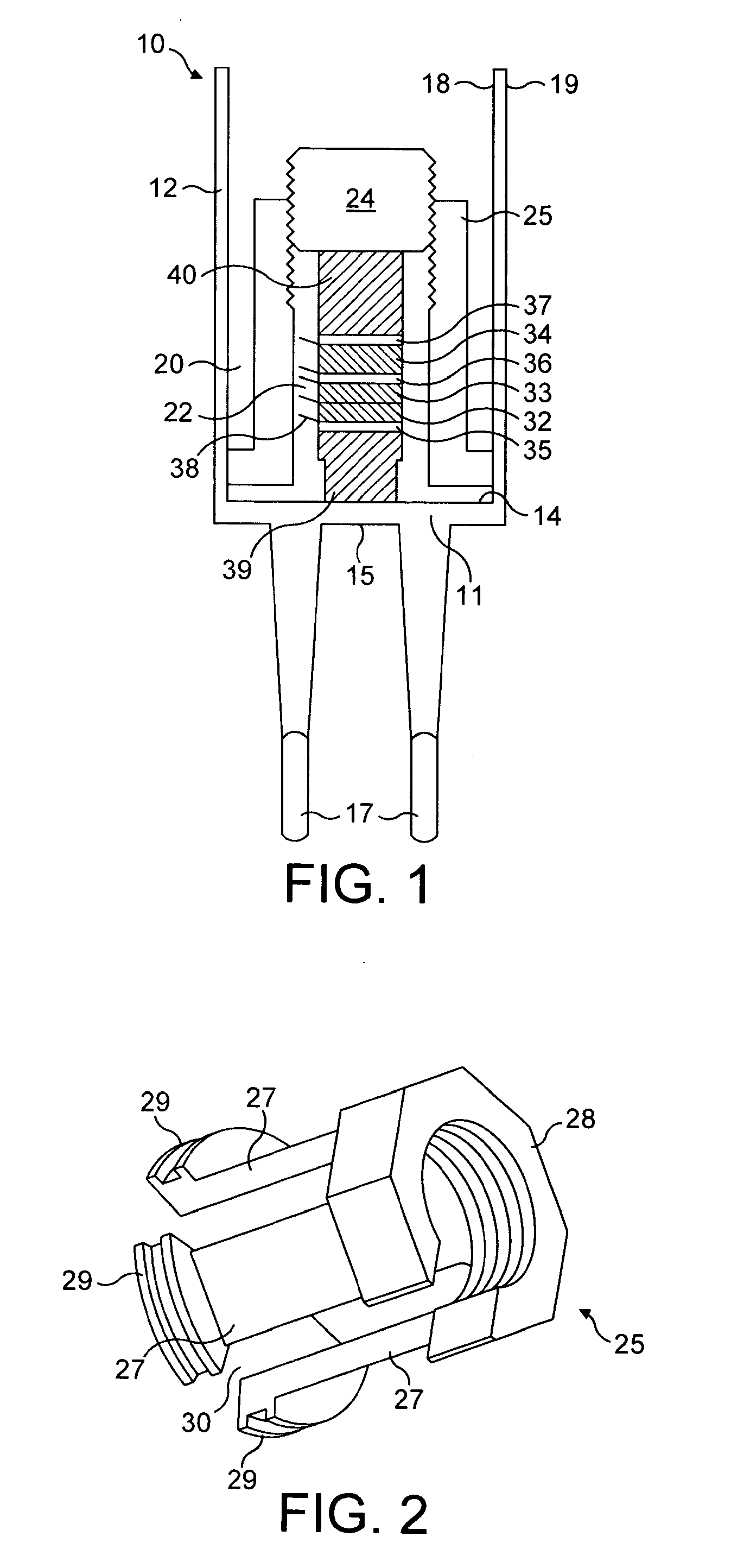 Vibrating element apparatus