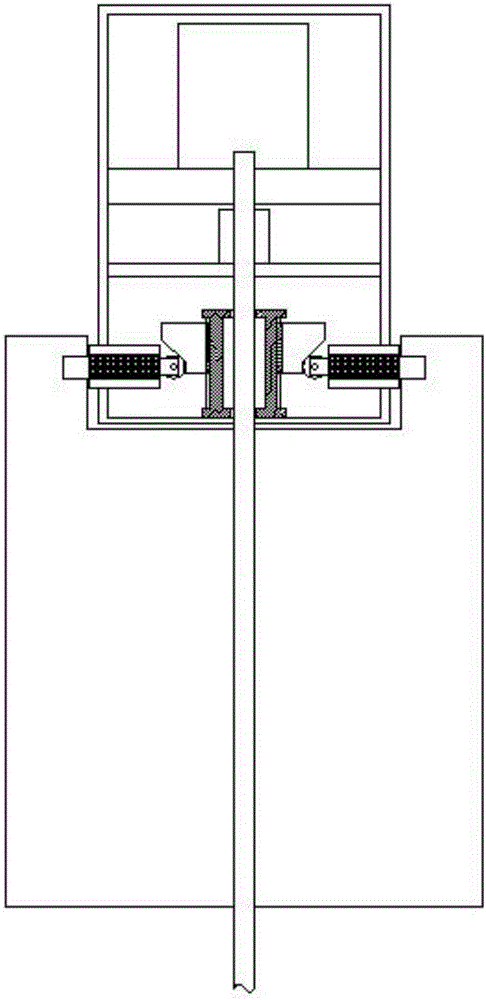 Application method of lift type door plank device using single screw to achieve automatic locking