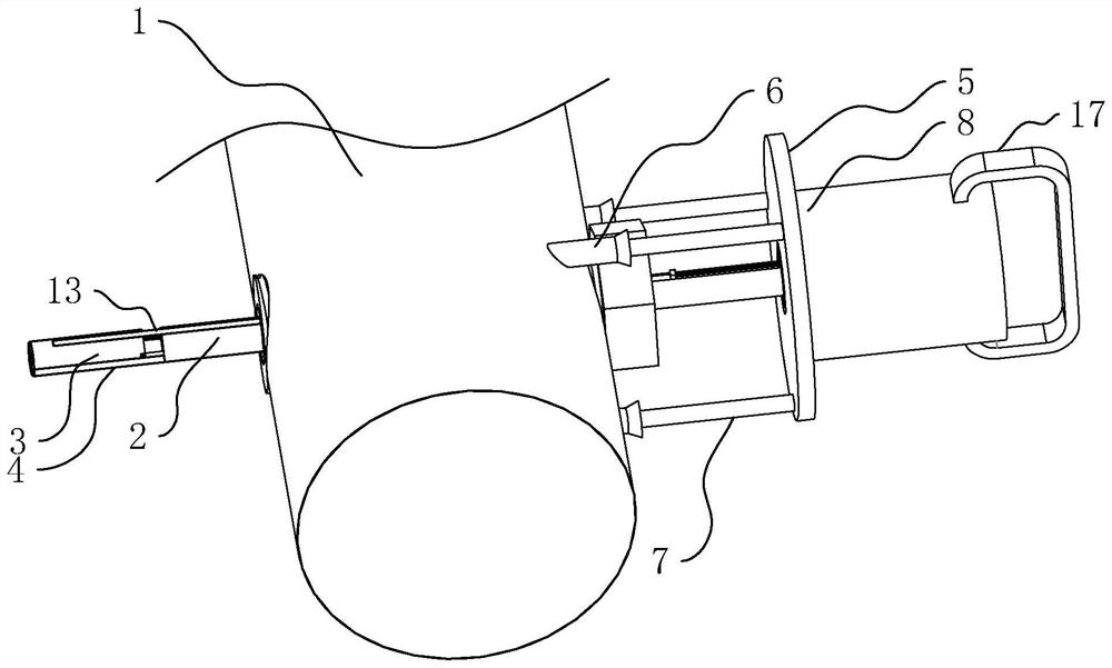 Wire penetrating device of plastic extruding machine