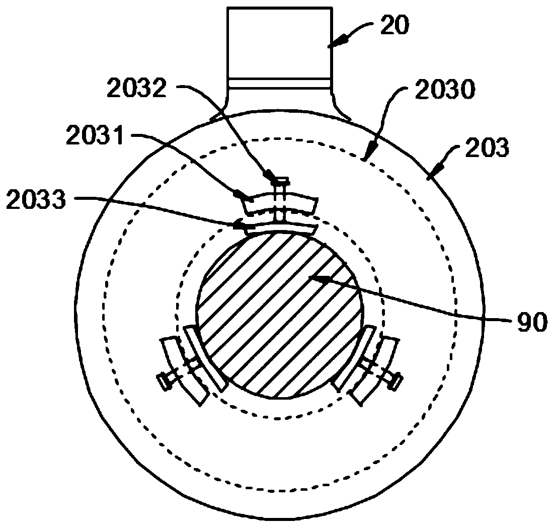 Repairing device for shaft end of large gear shaft