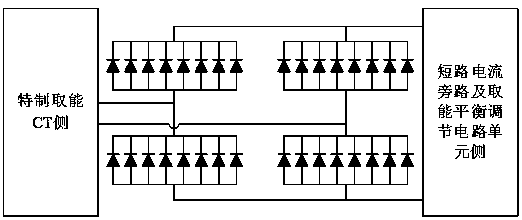 High-reliability self-energy-obtaining circuit based on energy-obtaining current transformer with iron core