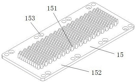 Integrated liquid cooling heat sink device of power module and bottom plate used by power module