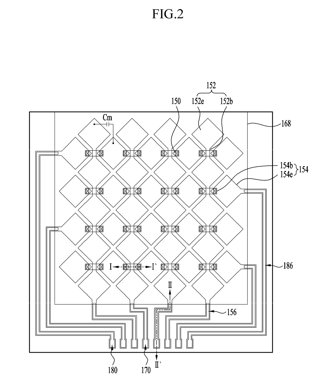 Display device with an integrated touch sensor