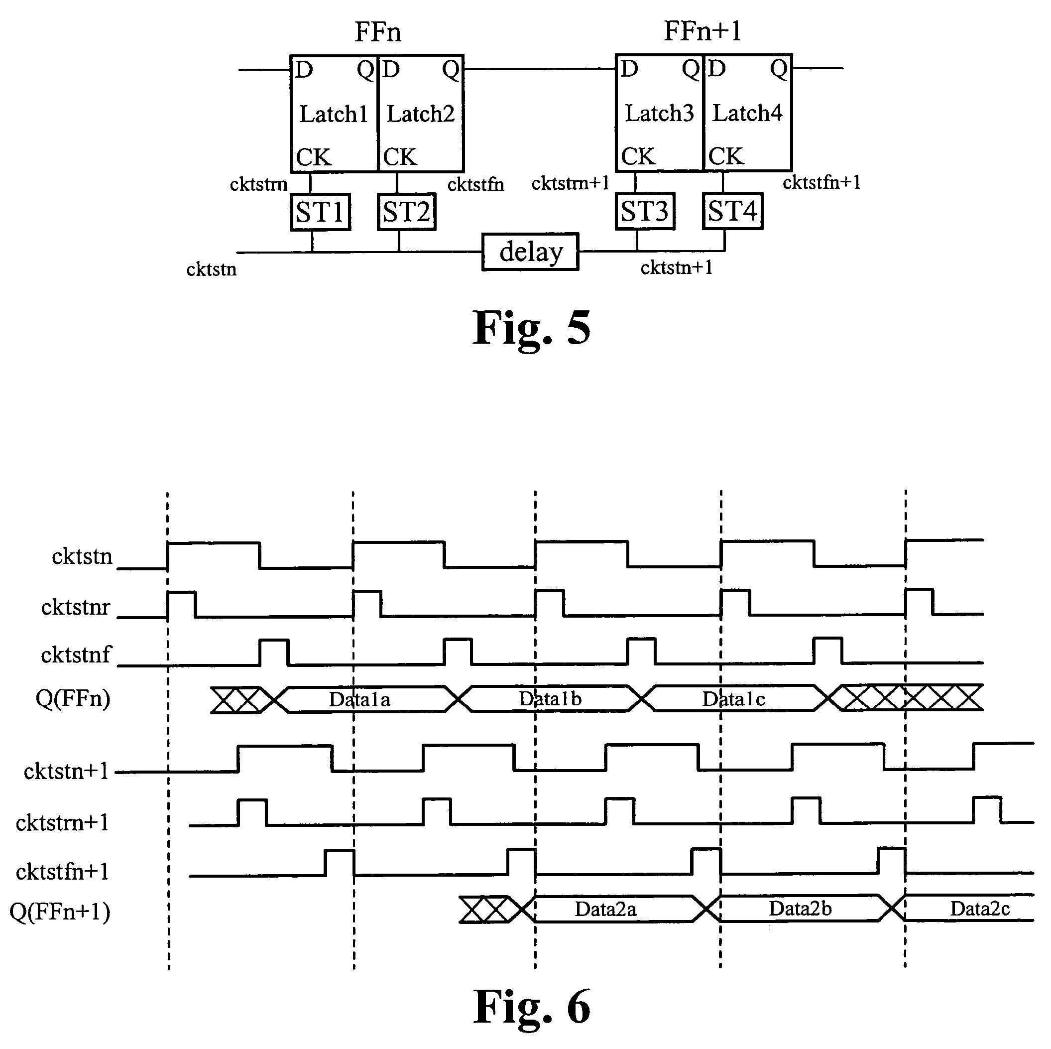 Shift registers free of timing race boundary scan registers with two-phase clock control