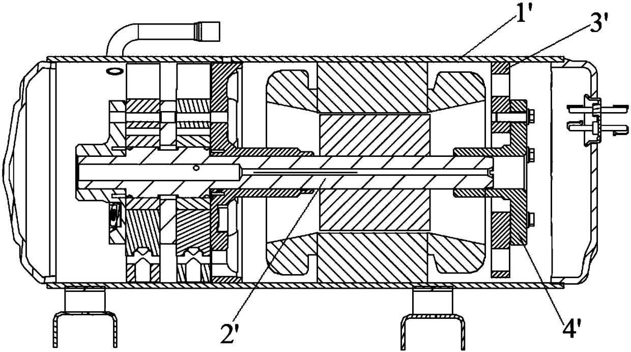 Shaft support structure and compressor