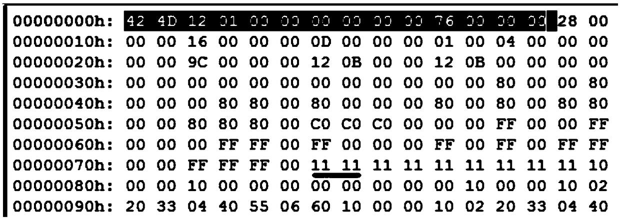 A method and system for storing multiple pictures in a single BMP picture