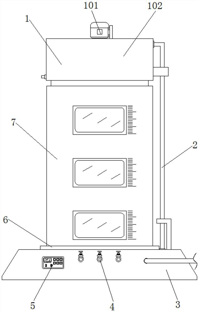 Concentration device for hydrogen peroxide production and use method thereof