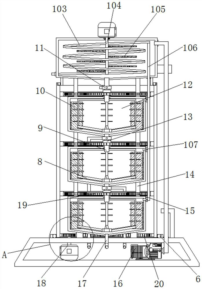 Concentration device for hydrogen peroxide production and use method thereof