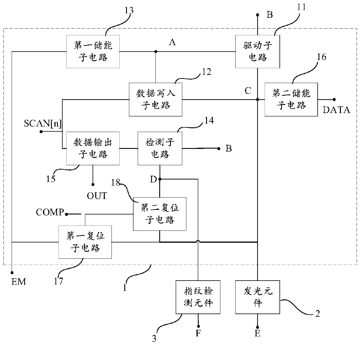 Driving circuit, array substrate, display device, and driving method