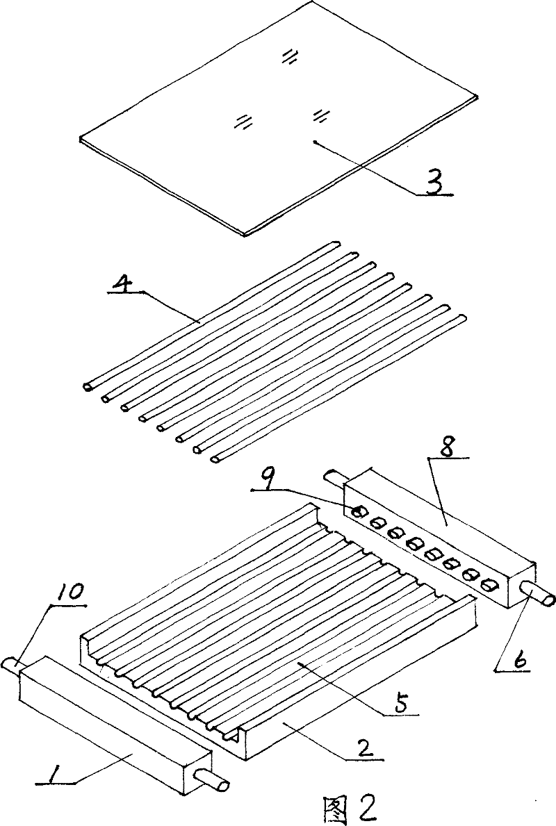 Solar heat collector, its production and usage