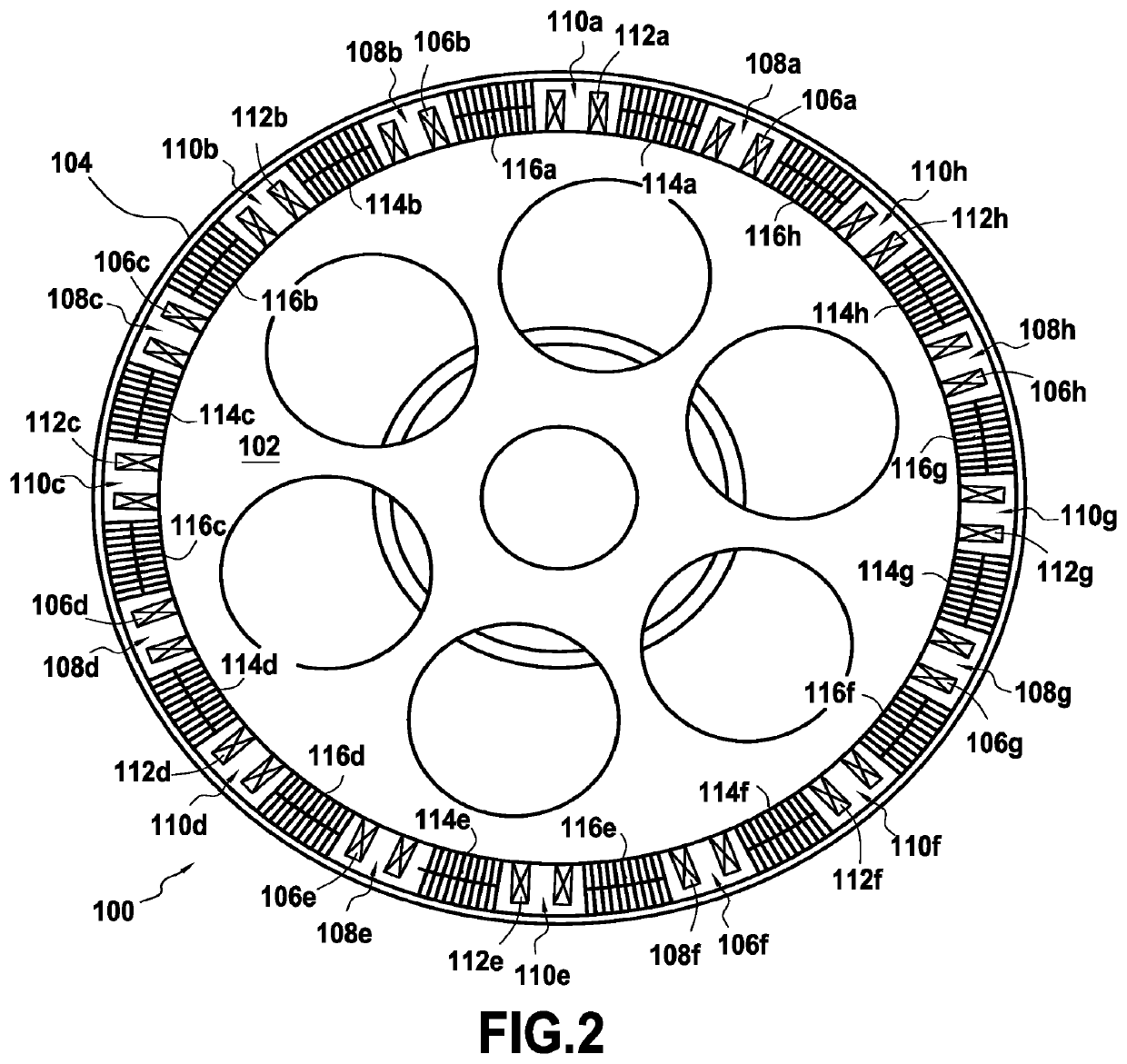 Device for controlling inlet guide vanes by means of a multilayer piezoelectric actuator