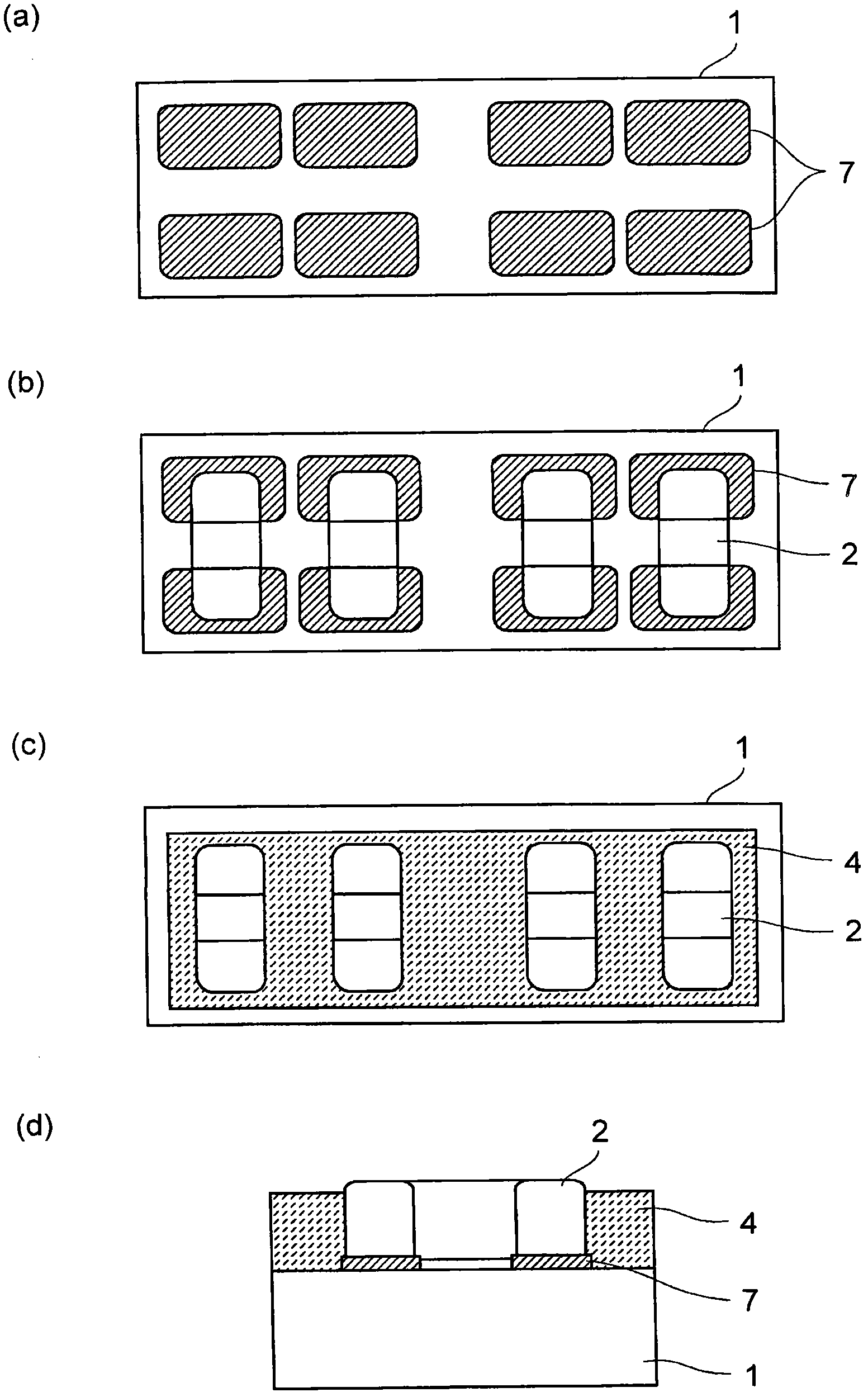 Chip component mounting structure, chip component mounting method and liquid crystal display device