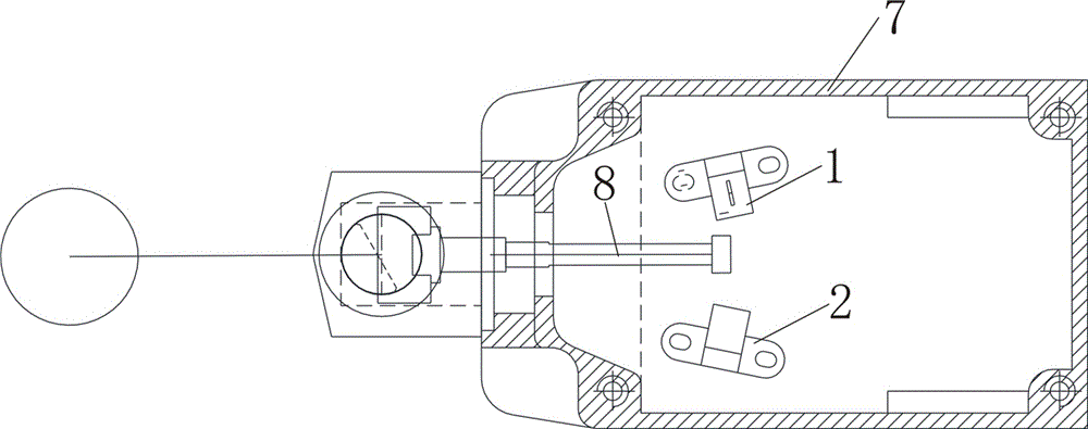 A contact measuring device and method for the rotary position of a crane