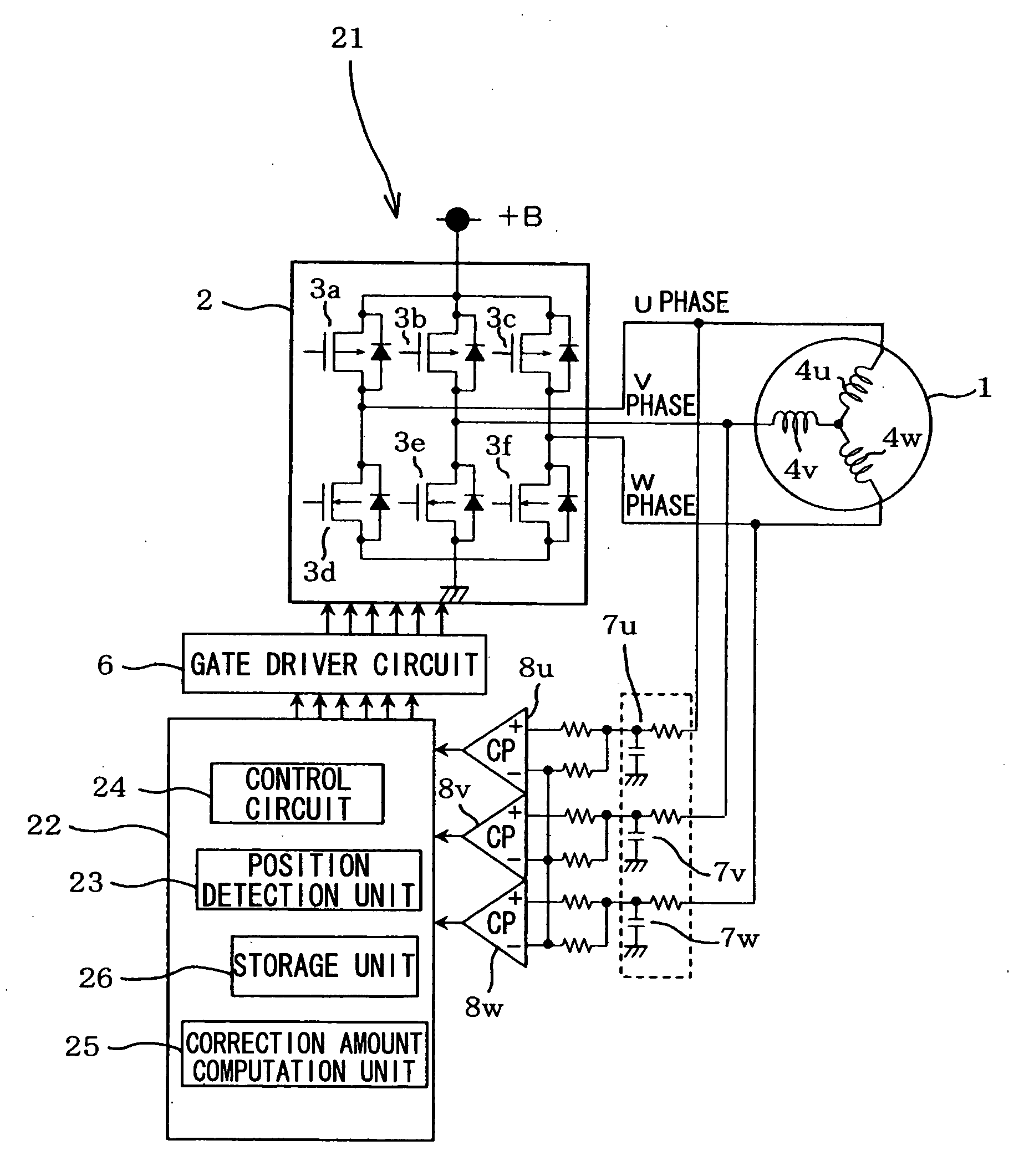 Energization timing determination circuit and determination method for energization timing of motor