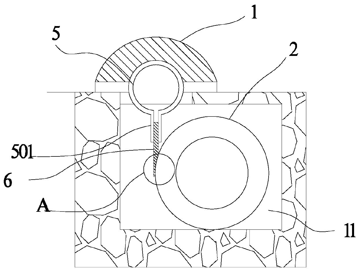 Buried drainage structure for municipal engineering