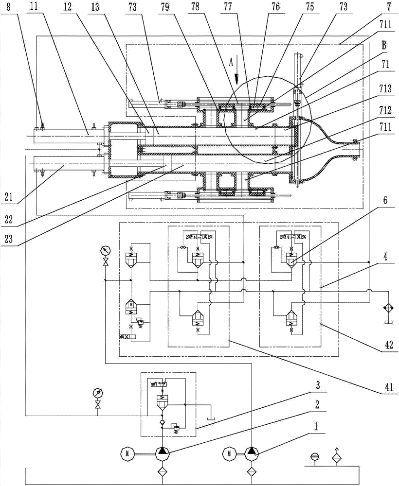 Double-cylinder steady-flow conveying pump and towed pump and pump truck adopting the double-cylinder steady-flow conveying pump