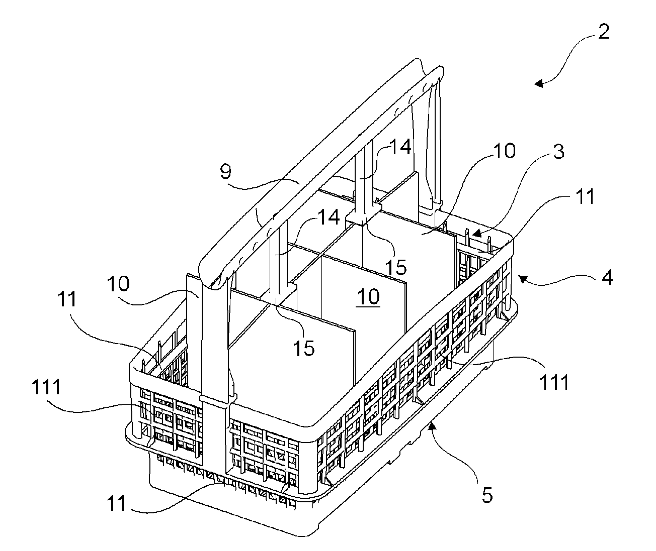 Dishwasher comprising a cutlery basket