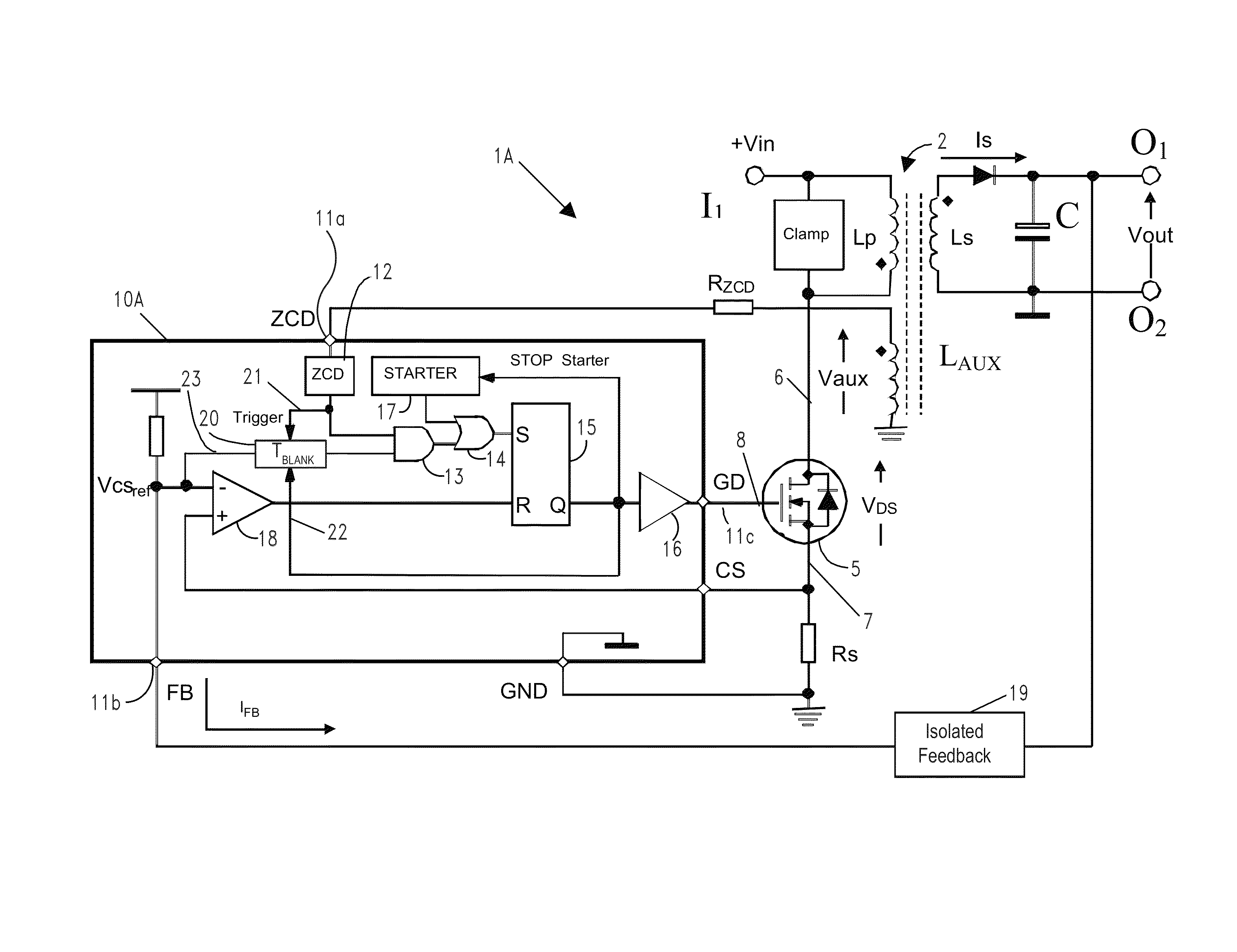 Method and circuit for controlling a switching regulator