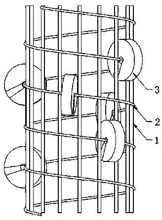 Positioning and rectification device for pile body reinforcing bar cage