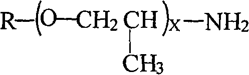 Gasoline detergent prepared by using fatty amine polyoxypropylene ether