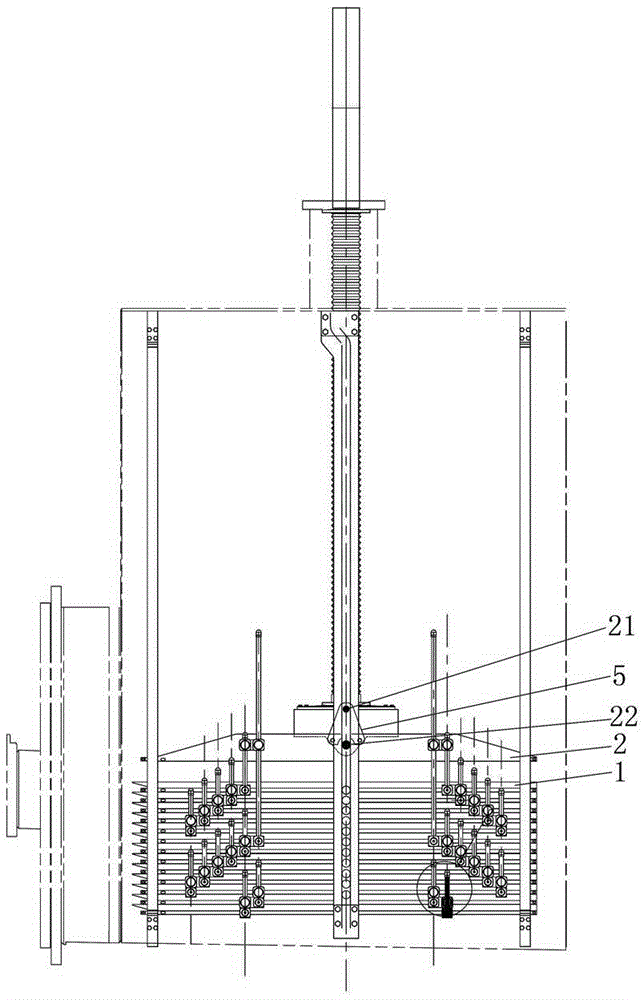 Freeze dryer with liftable and inclinable board layers