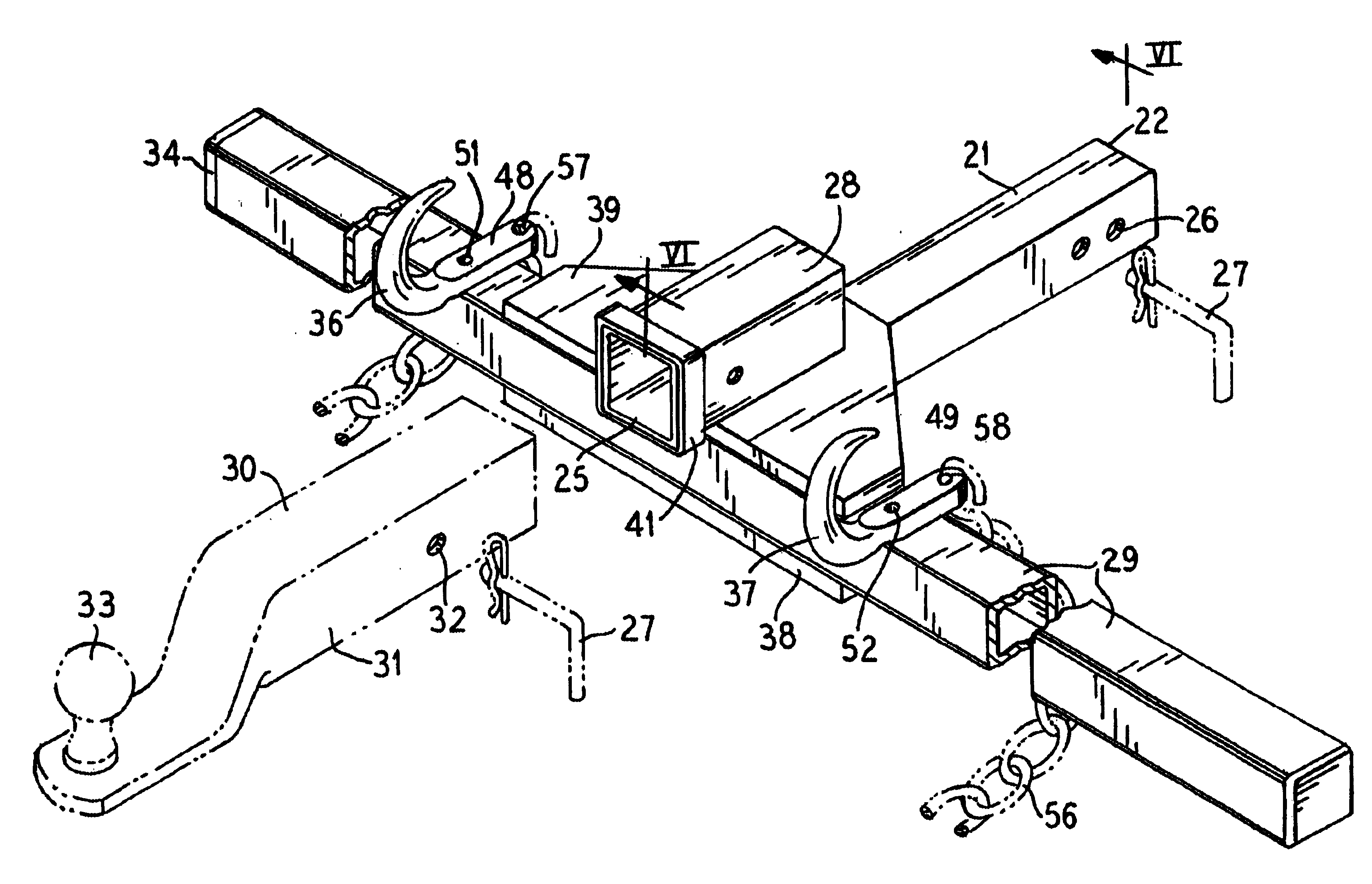 Towing hitch extension