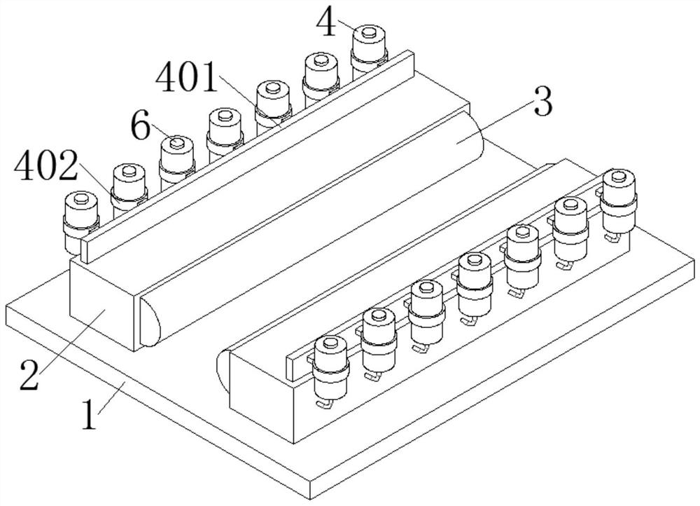 Constant-pressure clamping device for processing of strip-shaped optical glass