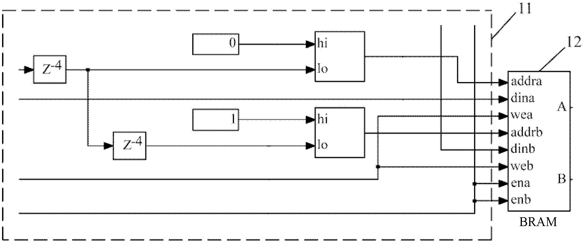 Cache handling device in multi-channel multi-phase filter