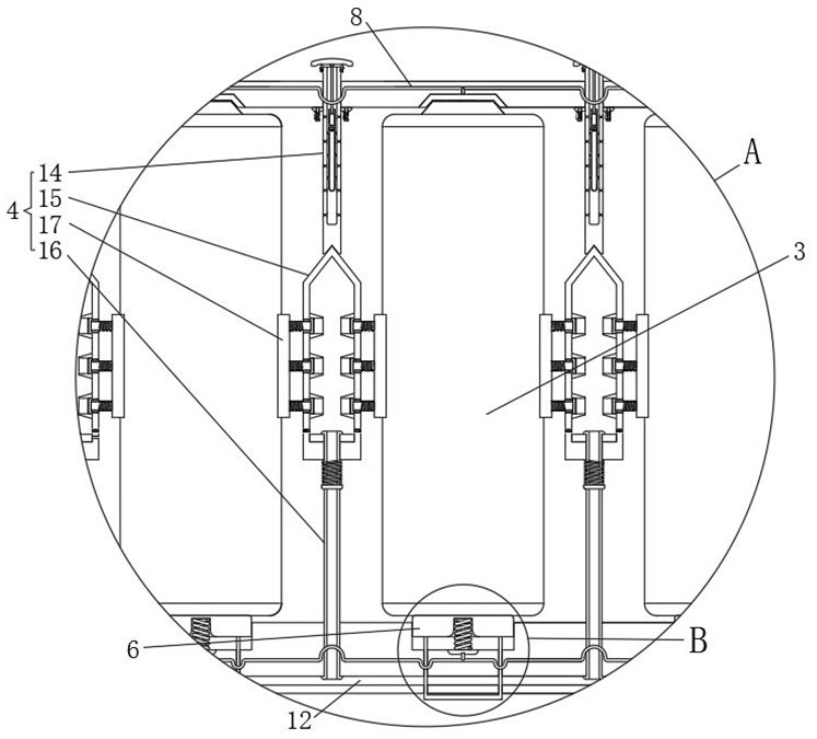 Explosion-proof hollow lithium battery pack with force release mechanism