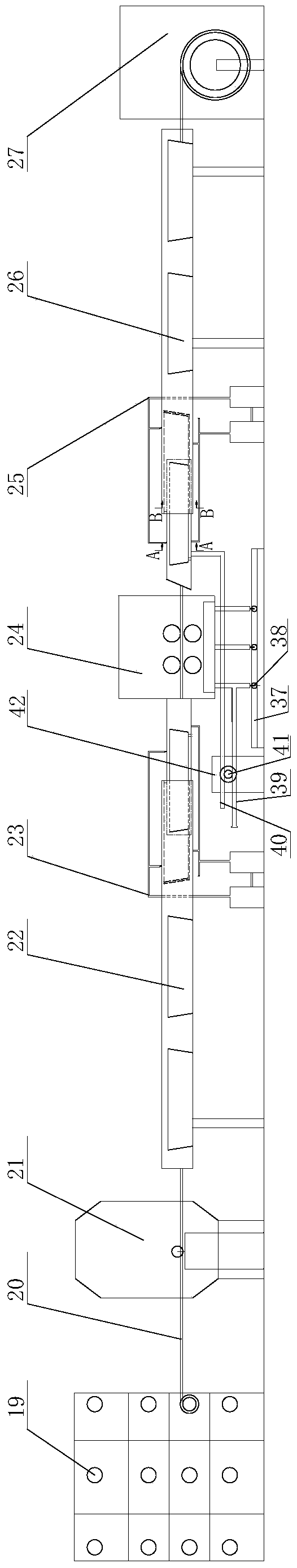 Optical fiber secondary coating device