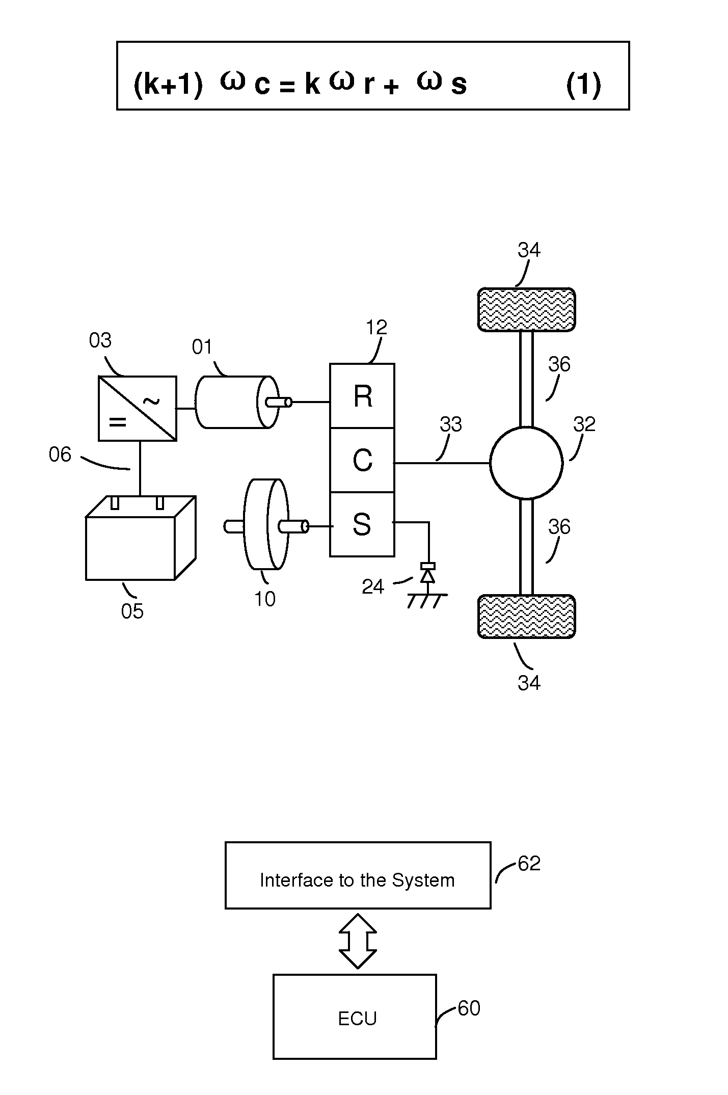 Powertrain and Method for a Kinetic Hybrid Vehicle