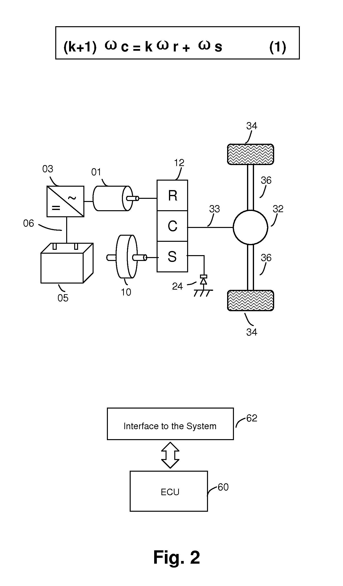 Powertrain and Method for a Kinetic Hybrid Vehicle