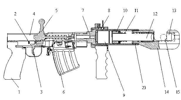 Tool for demolishing by using energy of blank cartridge