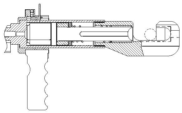 Tool for demolishing by using energy of blank cartridge