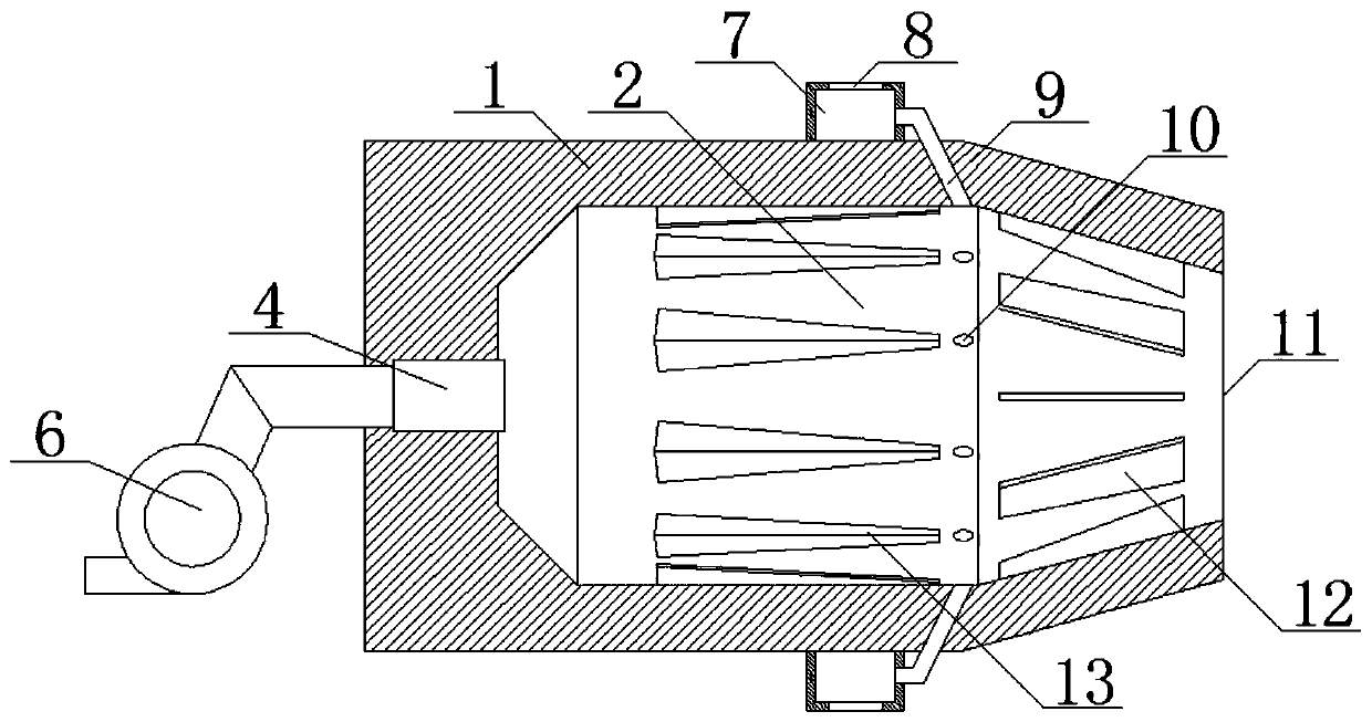 High-efficiency pulverized coal burner for boiler