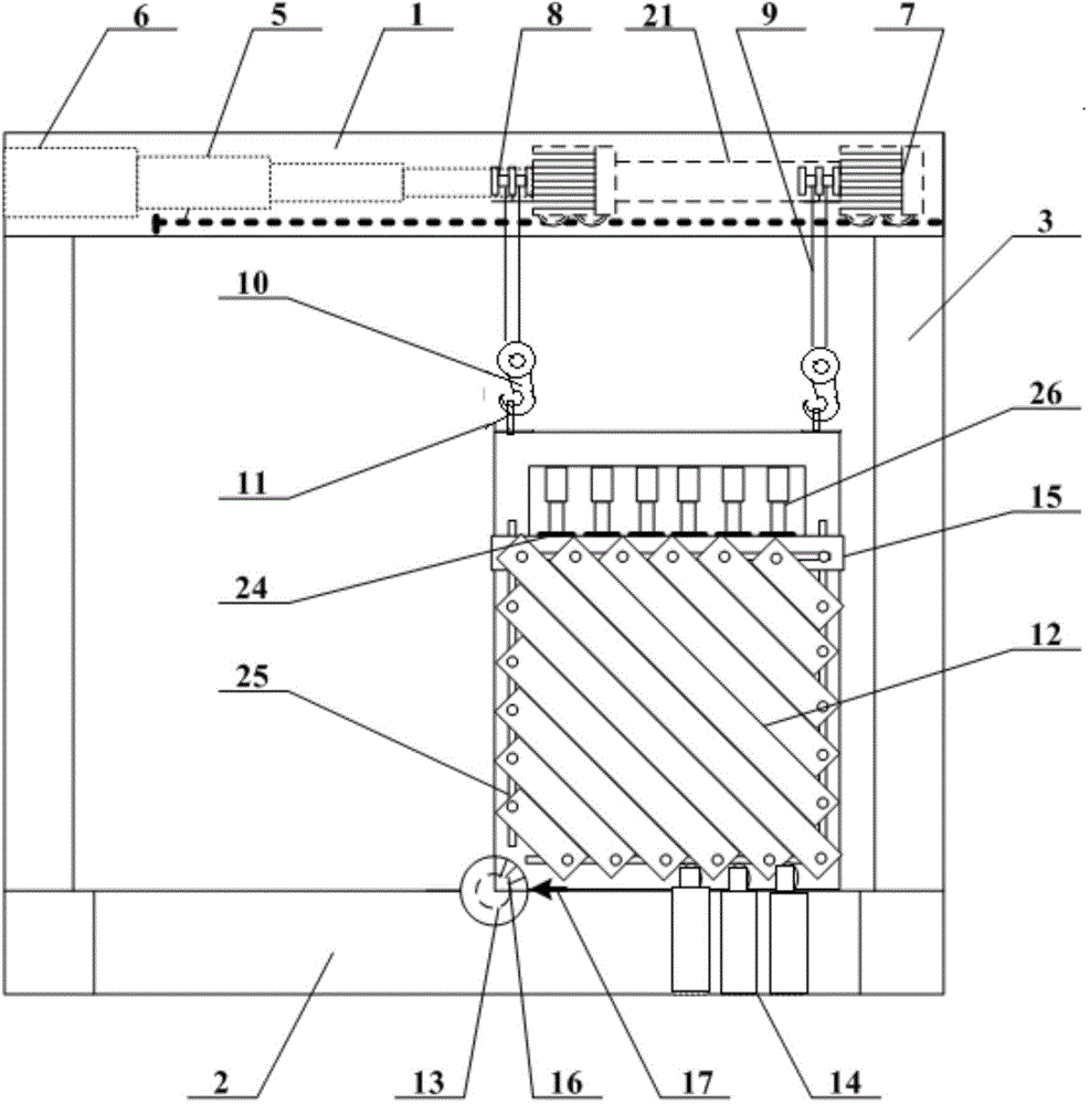 Physical similar simulation test device and physical similar simulation test method for tilted stratums