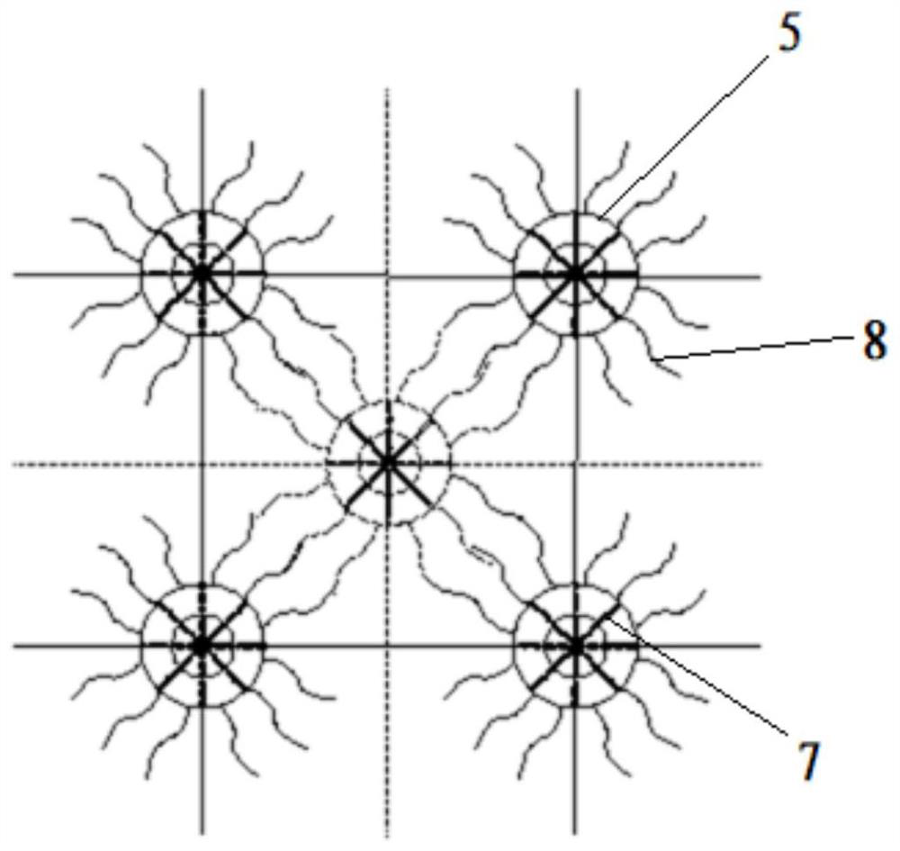 Combined matrix for sewage treatment of subsurface wetland and treatment system