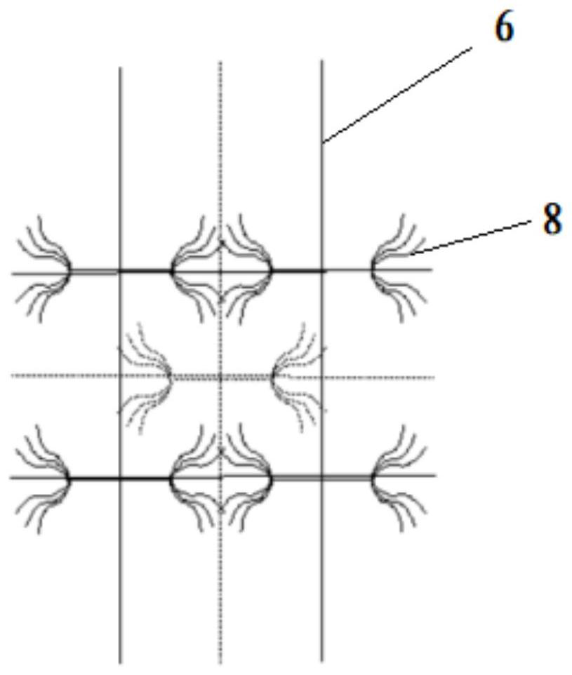 Combined matrix for sewage treatment of subsurface wetland and treatment system