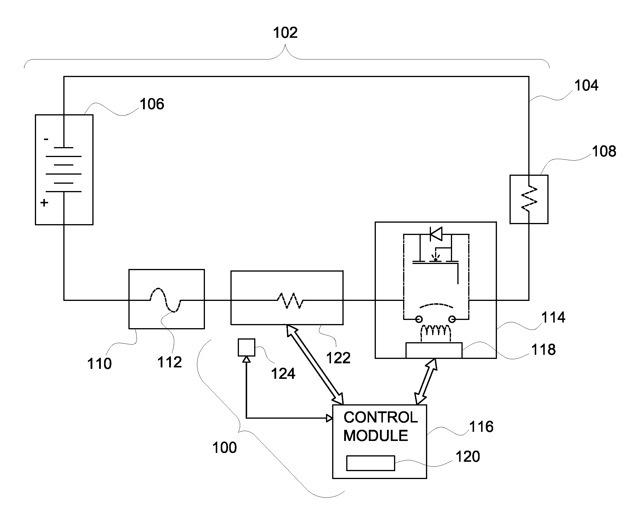 Electric circuit protection system and method for protecting an electric circuit