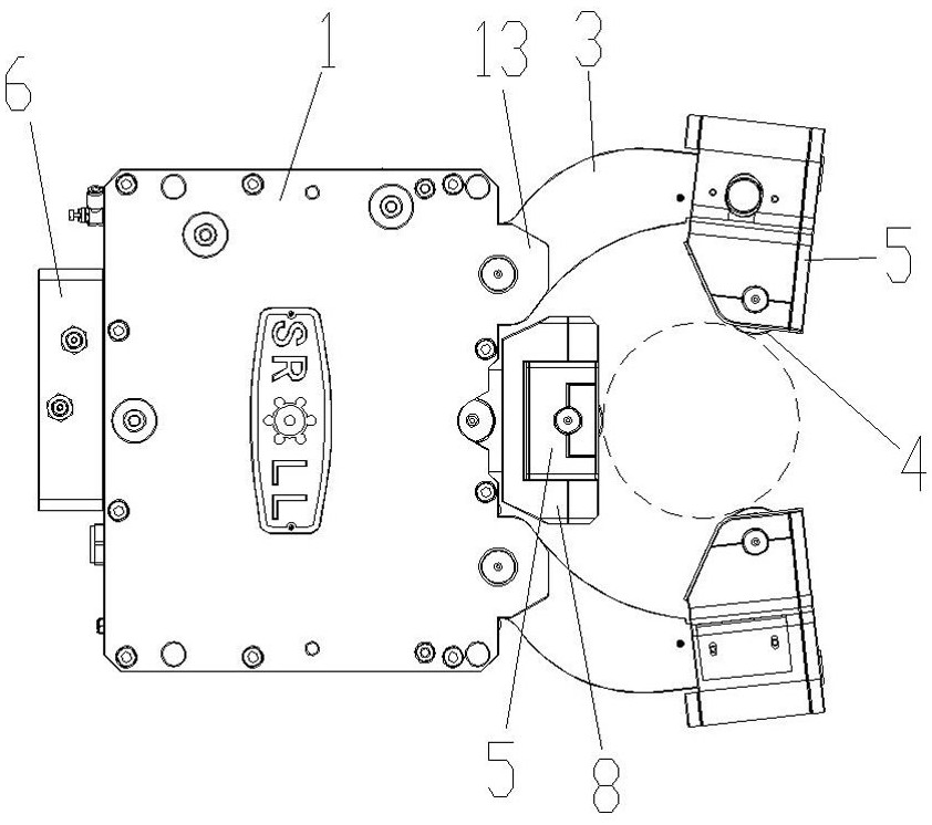 Lengthened roller type lathe center frame