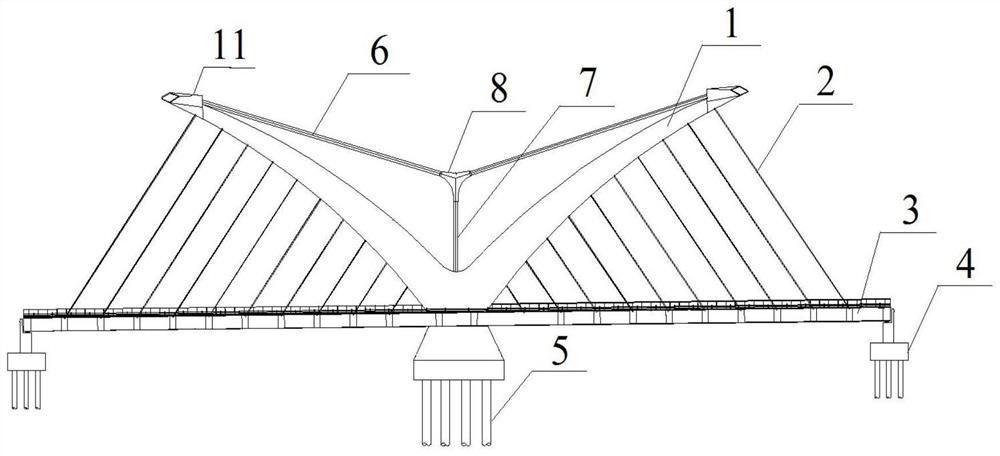 A seagull-style space back-cable cable-stayed bridge system