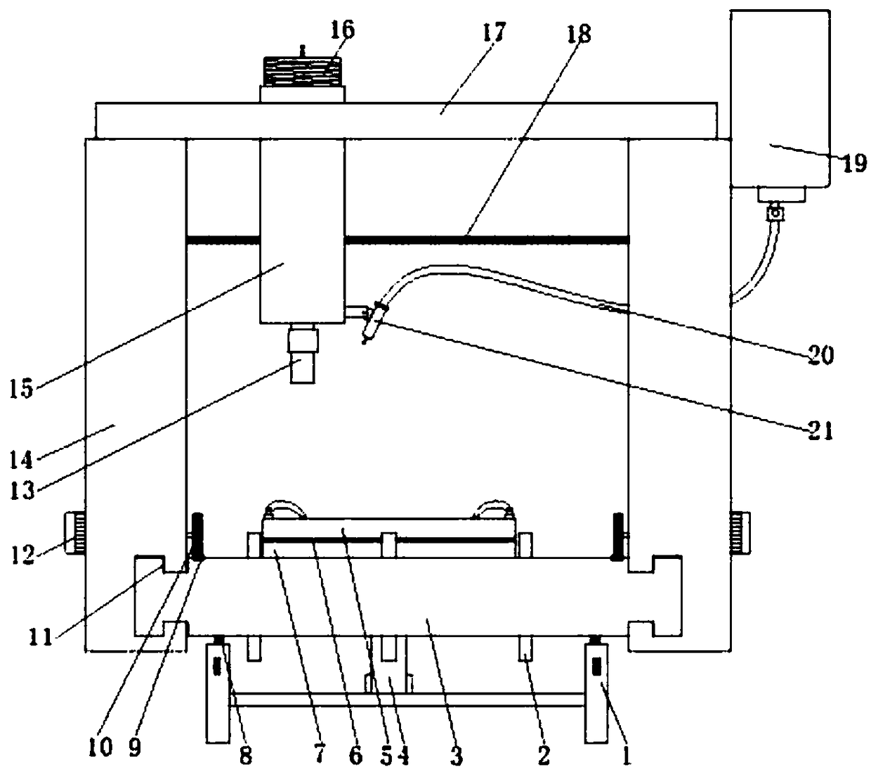 Working table with high safety performance for research and development of biotechnology